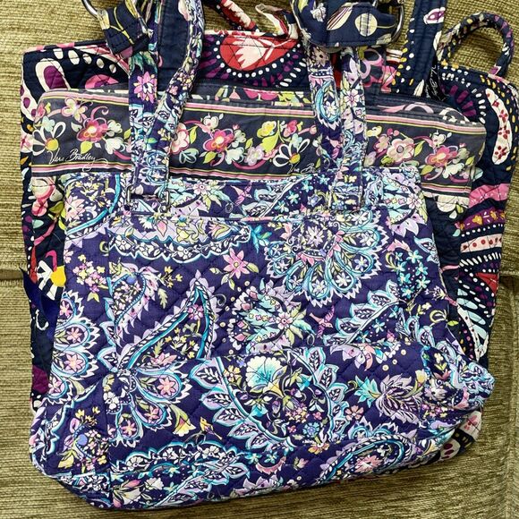 Lot Purple Tones Craft Repair Vera Bradley Bags Lot Shoulder Totes Bags - Picture 6 of 8